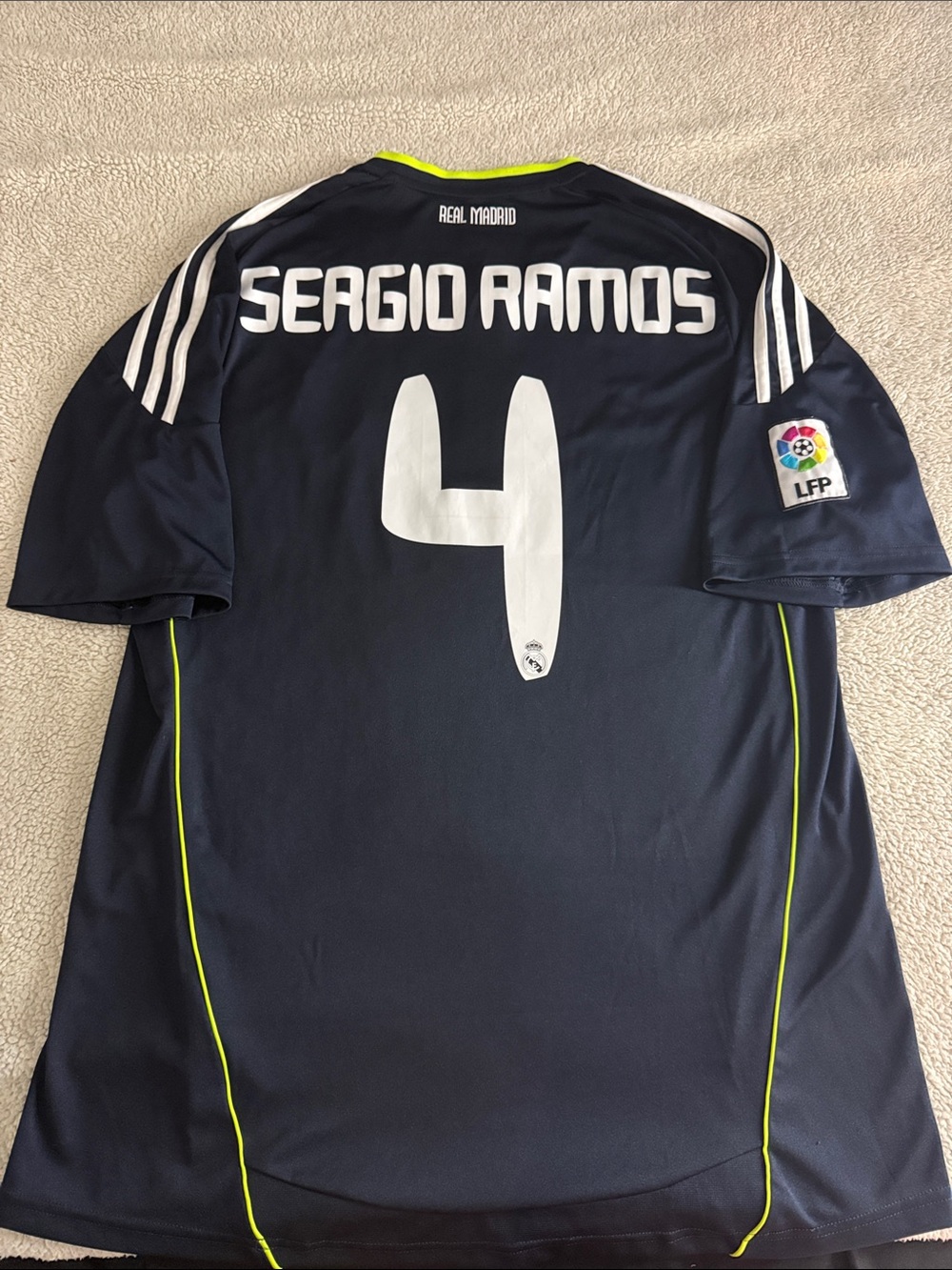 VINTAGE Real Madrid #4 Sergio Ramos 2010-11 Adidas La Liga Away Jersey
